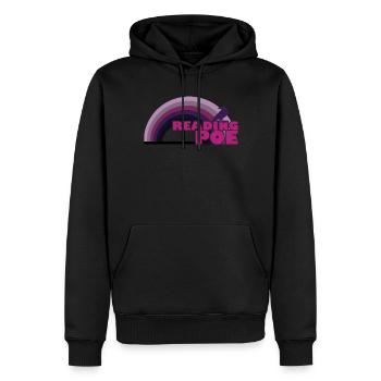 Reading Poe Raven Emo Regenbogen Edgar Allan Poe - Männer Premium Bio Hoodie - Schwarz - Vorne - Nico (187cm)
