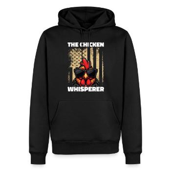 The Chicken Whisperer USA Flags Chicken Whisper - Men’s Premium Organic Hoodie - black - Front - Nico (187cm)