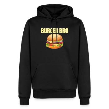 Burger Bro CheeseBurger Liebhaber Burger Foodie Bu - Männer Premium Bio Hoodie - Schwarz - Vorne - Nico (187cm)