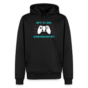 Gamer's Paradise: Spiel ohne Grenzen - Männer Premium Bio Hoodie - Schwarz - Vorne - Nico (187cm)