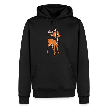 Weihnachtsrebeer Kinder Jungen Mädchen Weihnachten - Männer Premium Bio Hoodie - Schwarz - Vorne - Nico (187cm)