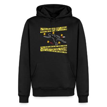 Victime Meurtre Scène De Crime Craie Contour Véritable Crime Scène Craie - Sweat à capuche Premium bio Homme - noir - Devant - Nico (187cm)