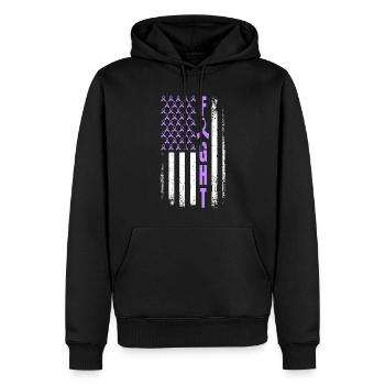 Lutte contre le cancer du pancréas USA Cancer du pancréas - Sweat à capuche Premium bio Homme - noir - Devant - Nico (187cm)