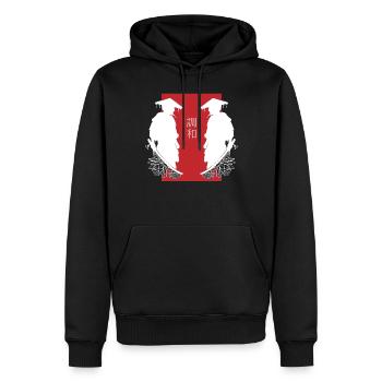 Samurai Duel Miroir Esthétique du combat - Sweat à capuche Premium bio Homme - noir - Devant - Nico (187cm)