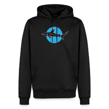 L’élégance mystique des requins des profondeurs - Sweat à capuche Premium bio Homme - noir - Devant - Nico (187cm)