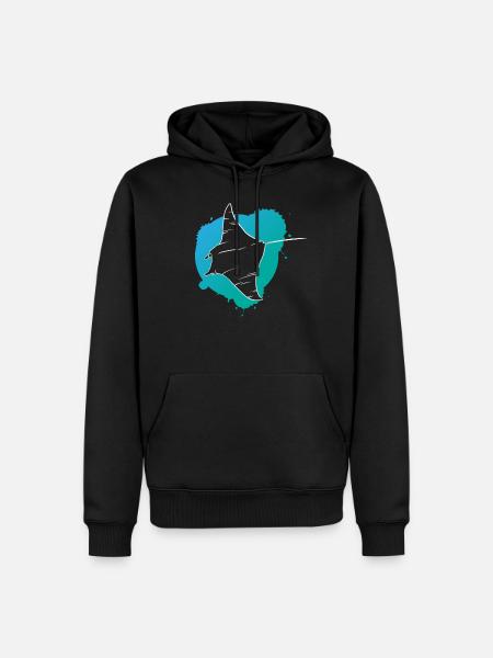 Rochen im Riff Ozeanischer Geist Geschenk - Männer Premium Bio Hoodie - Schwarz