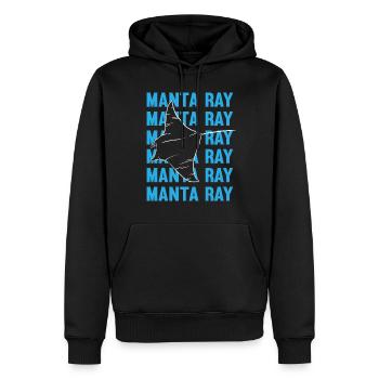 Eleganter Manta Ray Ozeanliebhaber - Männer Premium Bio Hoodie - Schwarz - Vorne - Nico (187cm)