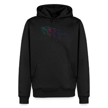 Trio tortues Sea Dream cadeau - Sweat à capuche Premium bio Homme - noir - Devant - Nico (187cm)