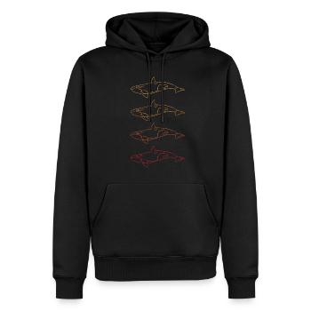 Cadeau de beauté de la mer de la famille d’orques - Sweat à capuche Premium bio Homme - noir - Devant - Nico (187cm)