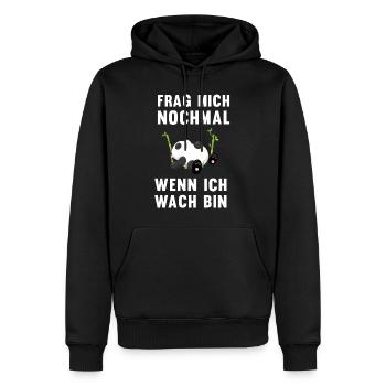 Panda Ruhephase Humorvolles Geschenk - Männer Premium Bio Hoodie - Schwarz - Vorne - Nico (187cm)