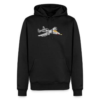 A-10 Warthog Military Airplane Jet Aircraft A10 - Männer Premium Bio Hoodie - Schwarz - Vorne - Nico (187cm)