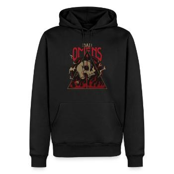 Bad Omens Schädel Grunge Goth Bad Omens Schädel - Männer Premium Bio Hoodie - Schwarz - Vorne - Nico (187cm)