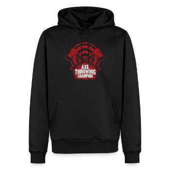 Axenwurf -Champion Axe Thrower Axt werfenAxenwurf - Männer Premium Bio Hoodie - Schwarz - Vorne - Nico (187cm)