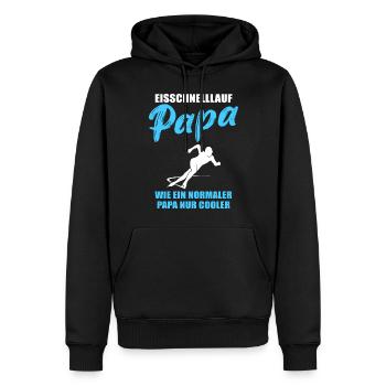 Eisschnelllauf Papa Cool Geschenk - Männer Premium Bio Hoodie - Schwarz - Vorne - Nico (187cm)