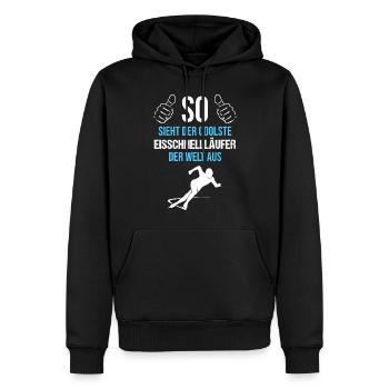 Les meilleurs patineurs de vitesse du monde cadeau - Sweat à capuche Premium bio Homme - noir - Devant - Nico (187cm)