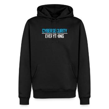 Cybersicherheit über alles lustige Cybersicherheit - Männer Premium Bio Hoodie - Schwarz - Vorne - Nico (187cm)