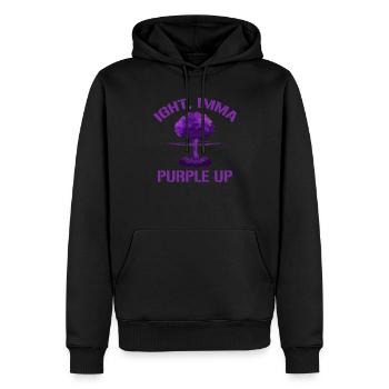 Igight imma lila up Military Kids Month Purple up - Männer Premium Bio Hoodie - Schwarz - Vorne - Nico (187cm)