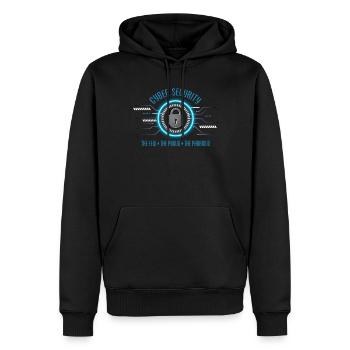 Cybersicherheit die wenigen stolz die Paranoiden - Männer Premium Bio Hoodie - Schwarz - Vorne - Nico (187cm)