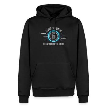 Cybersicherheit die wenigen stolz die Paranoiden - Männer Premium Bio Hoodie - Schwarz - Vorne - Nico (187cm)