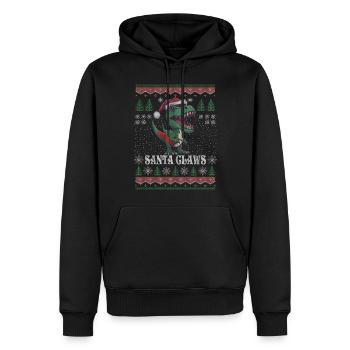 Santa Claws Kinder hässlicher Weihnachtspullover D - Männer Premium Bio Hoodie - Schwarz - Vorne - Nico (187cm)