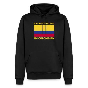 Ich schreie nicht, ich bin kolumbianisch lustig Ko - Männer Premium Bio Hoodie - Schwarz - Vorne - Nico (187cm)