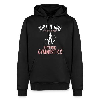 Mädchen liebt Rhythmische Gymnastik - Männer Premium Bio Hoodie - Schwarz - Vorne - Nico (187cm)