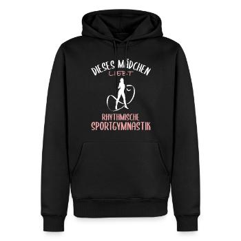 Mädchen liebt Rhythmische Gymnastik - Männer Premium Bio Hoodie - Schwarz - Vorne - Nico (187cm)