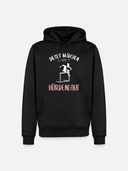 Hürdenlauf-Liebe - Mädchenpower - Männer Premium Bio Hoodie - Schwarz