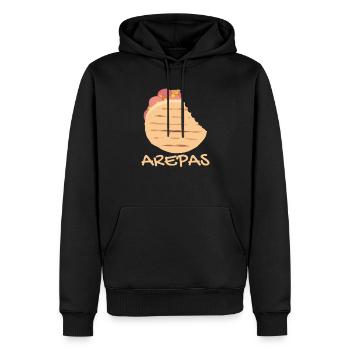 Arepas lustige kolumbianische venezolanische Essen - Männer Premium Bio Hoodie - Schwarz - Vorne - Nico (187cm)