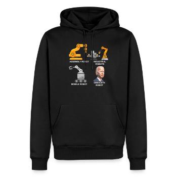 Veralteter Roboter Biden Robotik lustiges Anti -Bi - Männer Premium Bio Hoodie - Schwarz - Vorne - Nico (187cm)