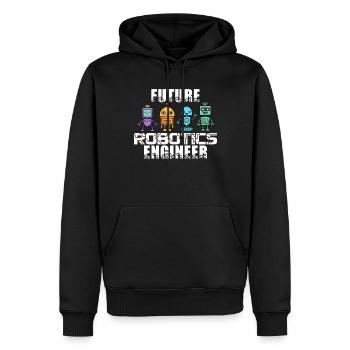 Zukünftiger Robotik -Ingenieur Roboter -Ingenieur - Männer Premium Bio Hoodie - Schwarz - Vorne - Nico (187cm)