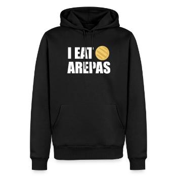 Ich esse arepas kolumbianische venezolanische late - Männer Premium Bio Hoodie - Schwarz - Vorne - Nico (187cm)