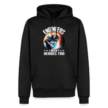 Ingenieure brauchen Helden zu Schweißerer Experten - Männer Premium Bio Hoodie - Schwarz - Vorne - Nico (187cm)