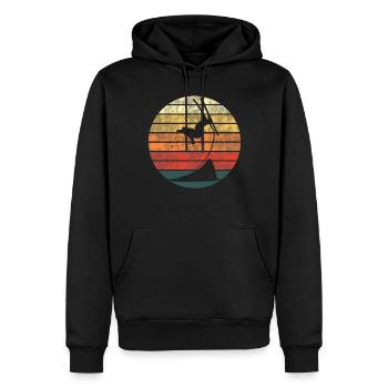 Freestyle-Ski im Abendrot - Männer Premium Bio Hoodie - Schwarz - Vorne - Nico (187cm)