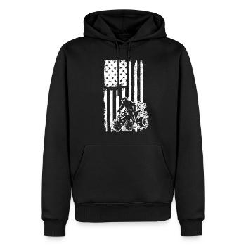 Quad 4 Wheeler USA Flag Patriotic Quad Geschenk AT - Männer Premium Bio Hoodie - Schwarz - Vorne - Nico (187cm)