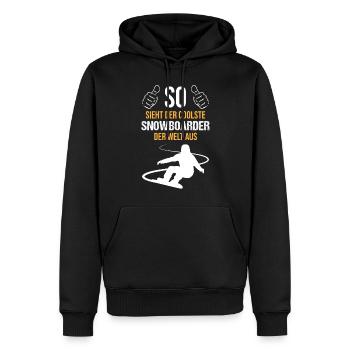 Les meilleurs snowboarders – les meilleurs du monde - Sweat à capuche Premium bio Homme - noir - Devant - Nico (187cm)