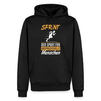 Sprinter Elite Sport d’Endurance - Sweat à capuche Premium bio Homme - noir - Devant - Nico (187cm)