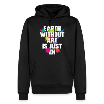Erde ohne Kunst ist nur der lustige Kunstliebhaber - Männer Premium Bio Hoodie - Schwarz - Vorne - Nico (187cm)