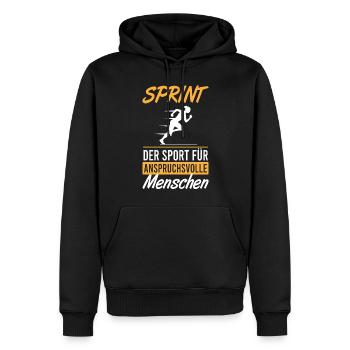 Elite Sprint – Sport with high standards - Men’s Premium Organic Hoodie - black - Front - Nico (187cm)