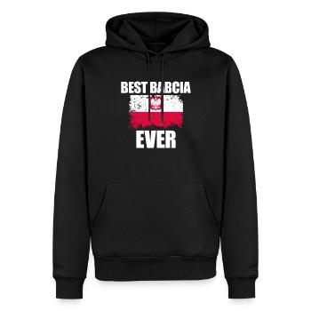 Beste Babcia aller Zeiten polnische Großmutter Fra - Männer Premium Bio Hoodie - Schwarz - Vorne - Nico (187cm)
