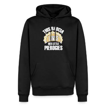 Diese Babcia liebt ihre kleinen Pierogies Babcia - Männer Premium Bio Hoodie - Schwarz - Vorne - Nico (187cm)
