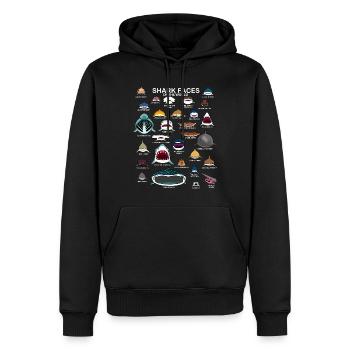 Haigesichten der Welt lieben Haie Kinder Hai - Männer Premium Bio Hoodie - Schwarz - Vorne - Nico (187cm)