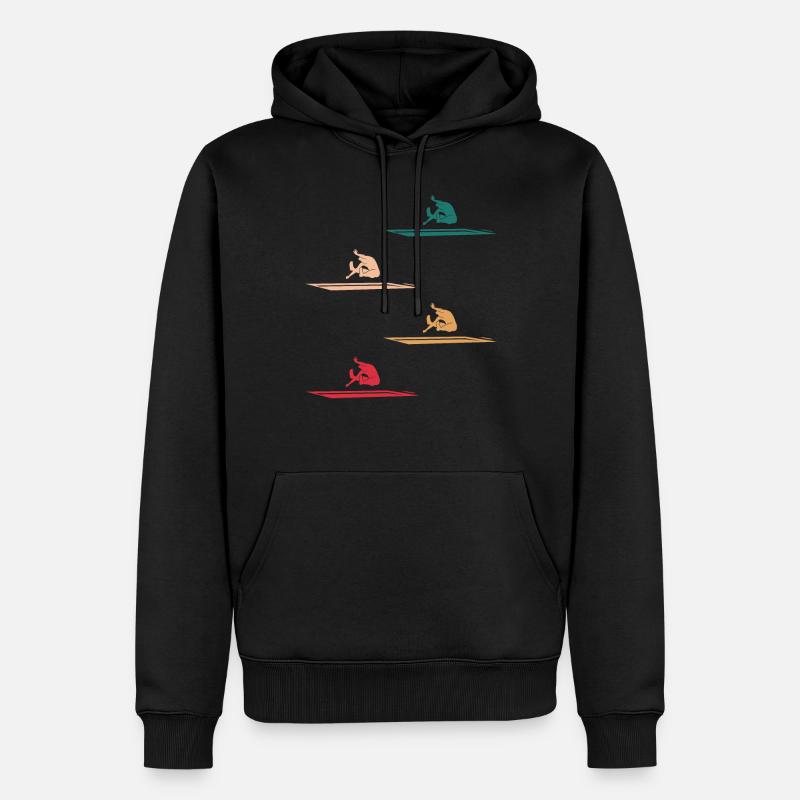 Weitsprung Athletik Dynamik Geschenk - Männer Premium Bio Hoodie - Schwarz