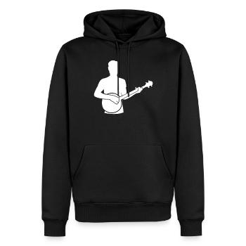 Banjo Spiel - Geschenk für Musiker - Männer Premium Bio Hoodie - Schwarz - Vorne - Nico (187cm)