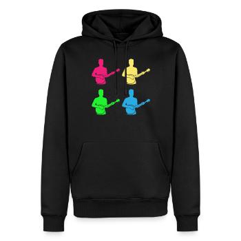 Buntes Banjo - Geschenk für Musikfans - Männer Premium Bio Hoodie - Schwarz - Vorne - Nico (187cm)