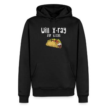 Wird Röntgenaufnahme für Tacos Funny Radiologe X-R - Männer Premium Bio Hoodie - Schwarz - Vorne - Nico (187cm)