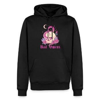 Schlechte Omens Schlange und Schädel Grunge Goth F - Männer Premium Bio Hoodie - Schwarz - Vorne - Nico (187cm)