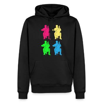 Bassists Colorful Ensemble Sound - Men’s Premium Organic Hoodie - black - Front - Nico (187cm)
