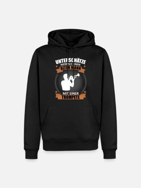 Old Master – Trumpet Wisdom - Men’s Premium Organic Hoodie - black