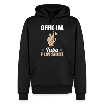 Offizielles Tuba Spielshirt Musikliebe - Männer Premium Bio Hoodie - Schwarz - Vorne - Nico (187cm)